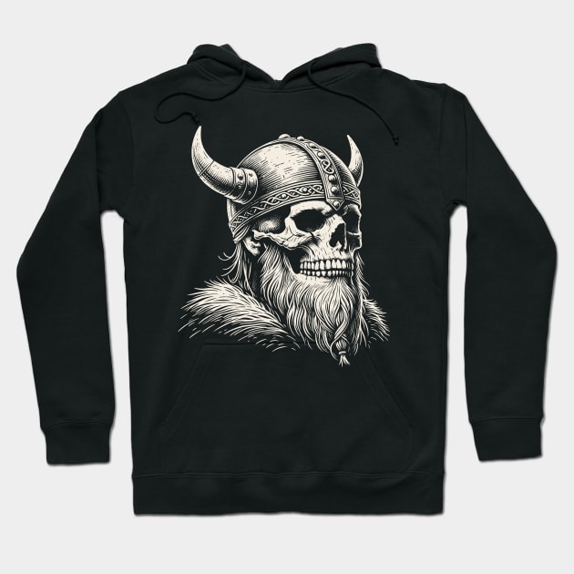 Viking Skull Hoodie by Yopi